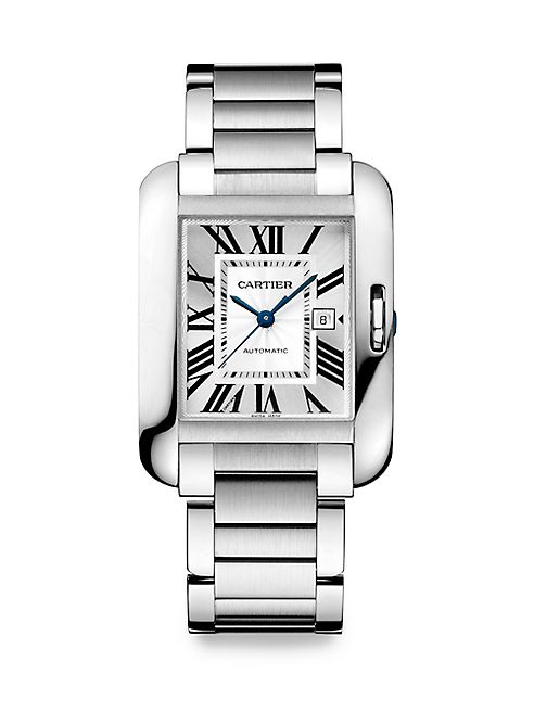 Cartier - Tank Anglaise Automatic Large Stainless Steel Bracelet Watch