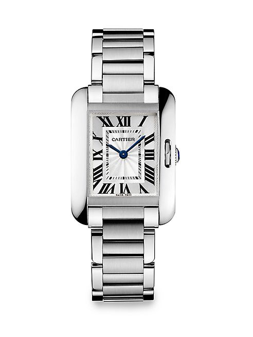 Cartier - Tank Anglaise Small Stainless Steel Bracelet Watch