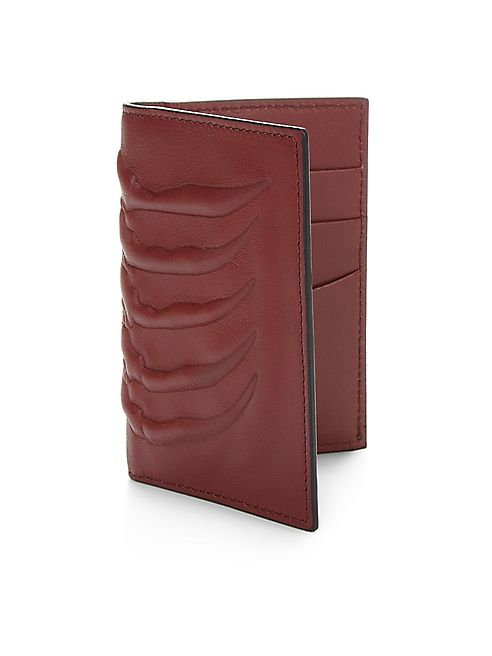 Alexander McQueen - Rib Cage Leather Card Holder