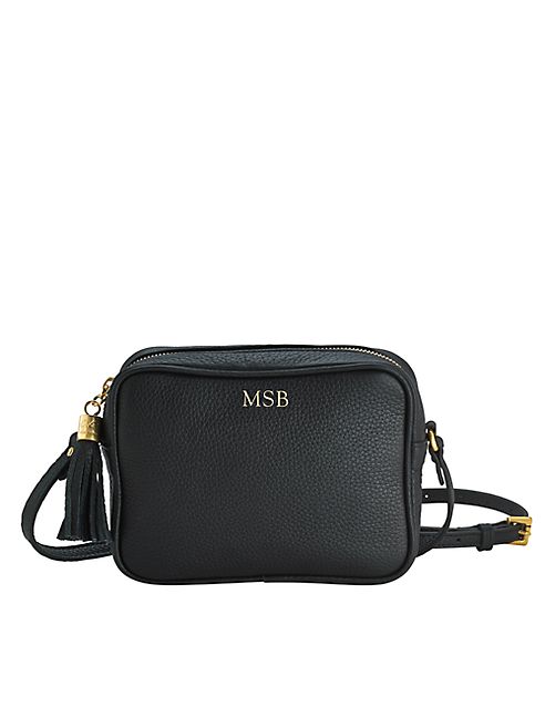 GiGi New York - Personalized Madison Pebbled Leather Crossbody Bag