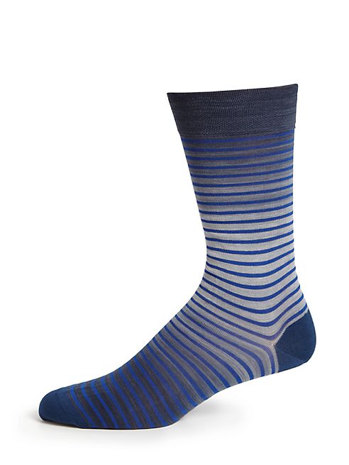 Marcoliani - Striped Pima Cotton-Blend Socks