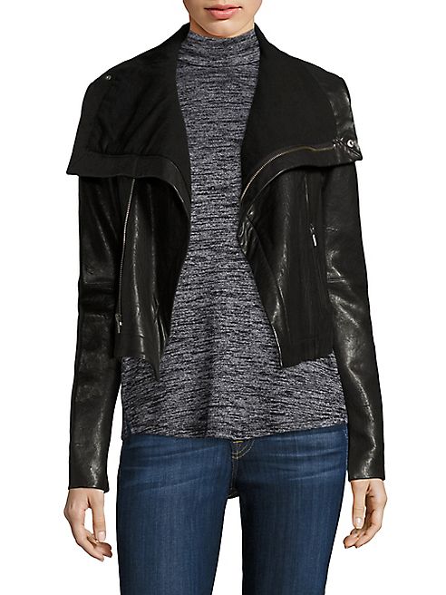 Veda - Max Classic Leather Moto Jacket