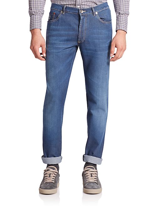 Brunello Cucinelli - Lightweight Straight-Leg Jeans