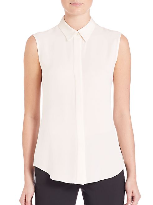 Theory - Tanelis Modern Silk Sleeveless Blouse