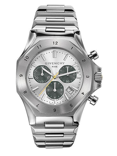 Givenchy - Five Stainless Steel Chronograph Watch