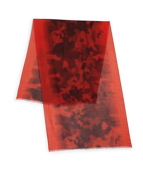 Z Zegna - Printed Wool-Silk Scarf