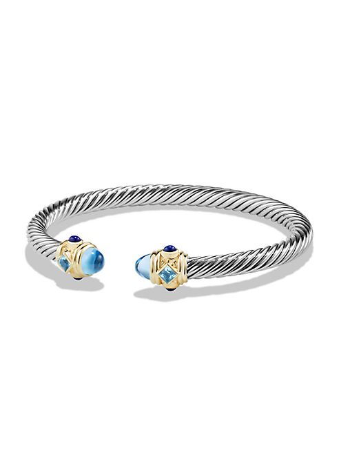 David Yurman - Renaissance Bracelet with Blue Topaz, Lapis Lazuli and 14K Gold