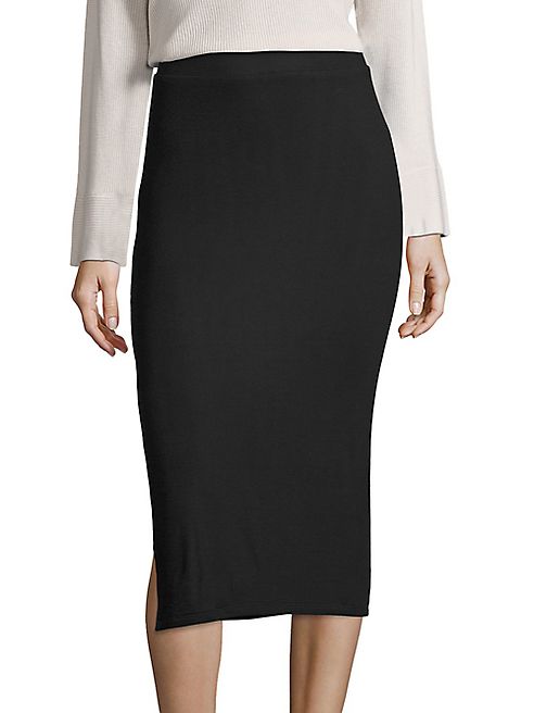 ATM Anthony Thomas Melillo - Side-Slit Knit Midi Skirt