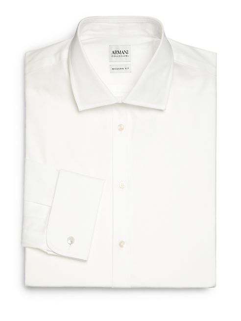 Armani Collezioni - Modern-Fit Cotton Dress Shirt