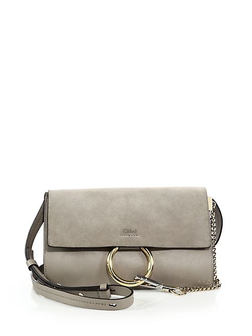 Chloé - Faye Small Suede & Leather Shoulder Bag