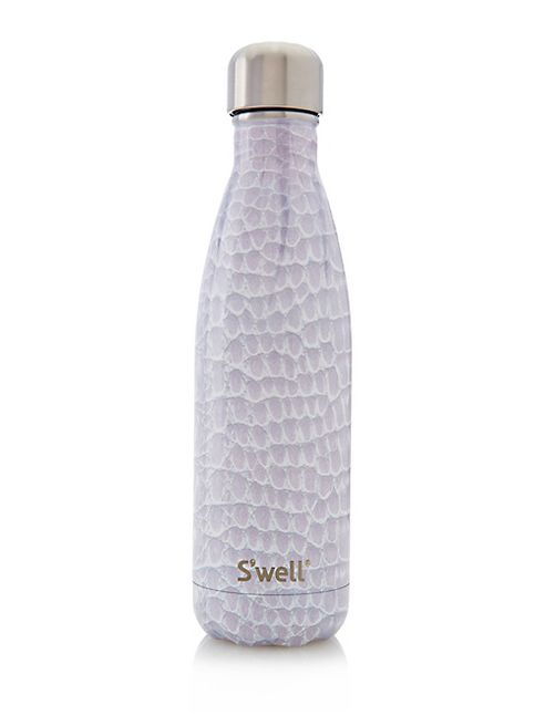 S'well - Blanc Croc-Print Stainless Steel Reusable Water Bottle/17 oz.