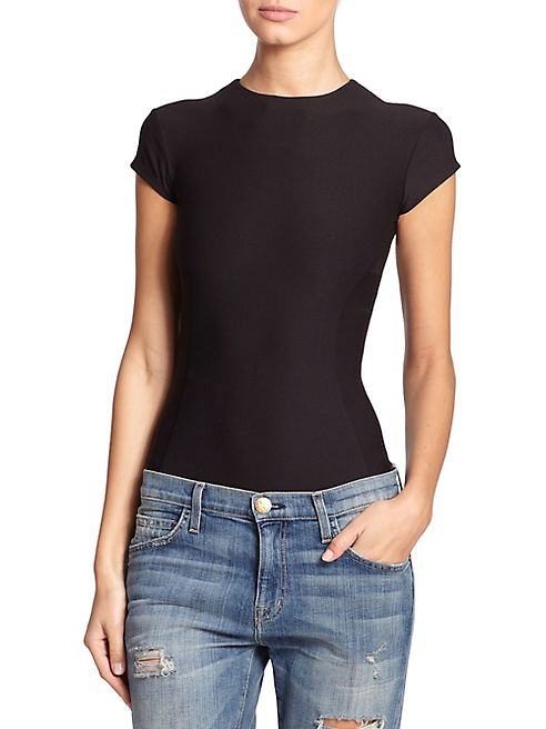 Alix - Mulberry Cap-Sleeve Bodysuit