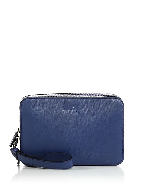 Salvatore Ferragamo - Revival Textured Leather Clutch