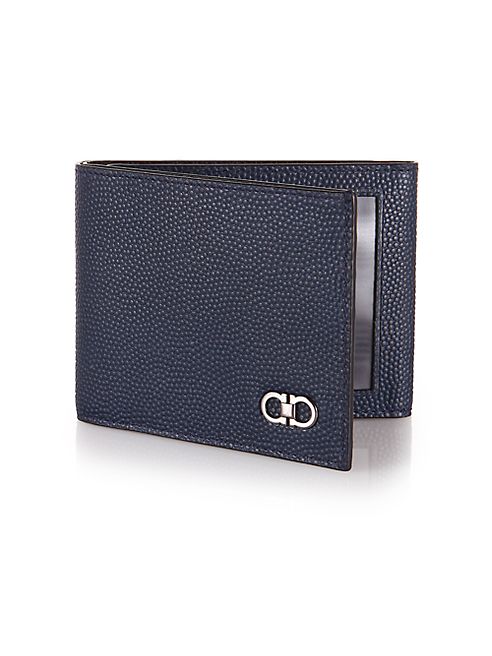 Salvatore Ferragamo - Ten-Forty One Pebbled Leather Trifold Wallet