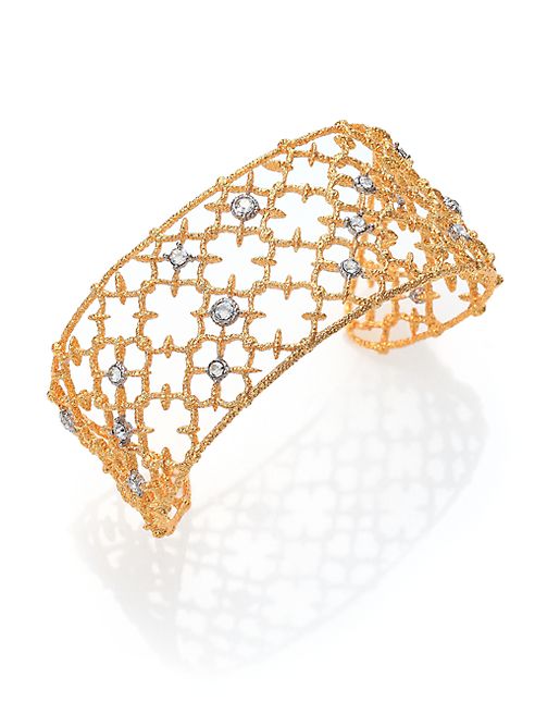 Alexis Bittar - Elements Gilded Muse Crystal Small Spur Lace Cuff Bracelet