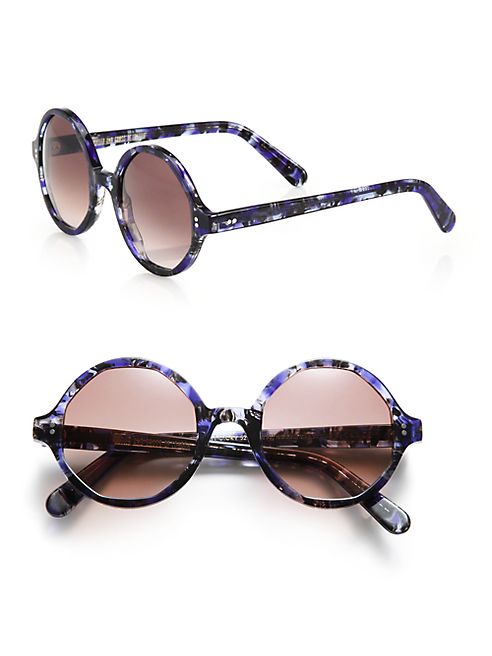 CUTLER AND GROSS - 52MM Marbleized Round Sunglasses