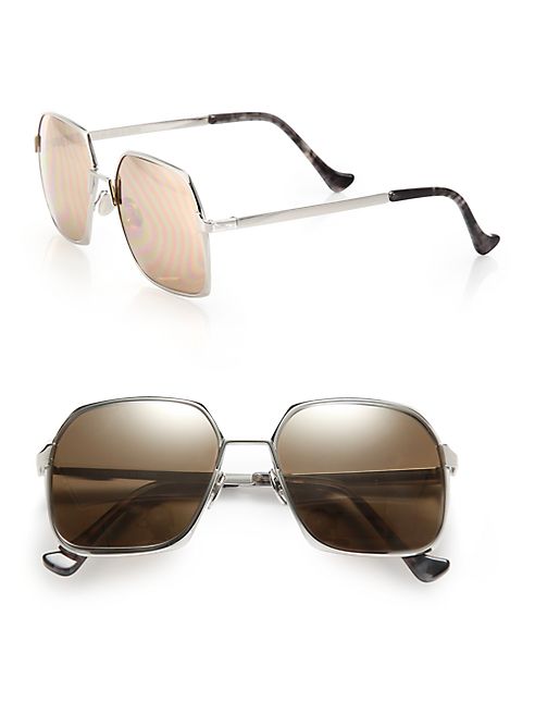 CUTLER AND GROSS - 55MM Oversized Metal Sunglasses