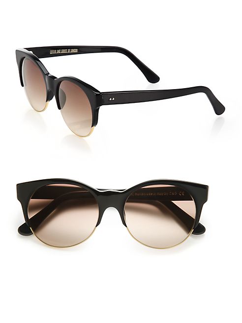 CUTLER AND GROSS - Half-Rim 52MM Cat Eye Sunglasses