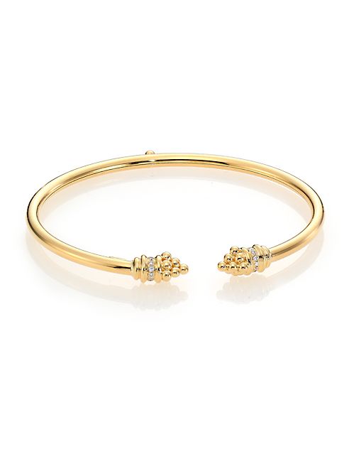 Temple St. Clair - Bellina Classic Gold Diamond & 18K Yellow Gold Bangle Bracelet