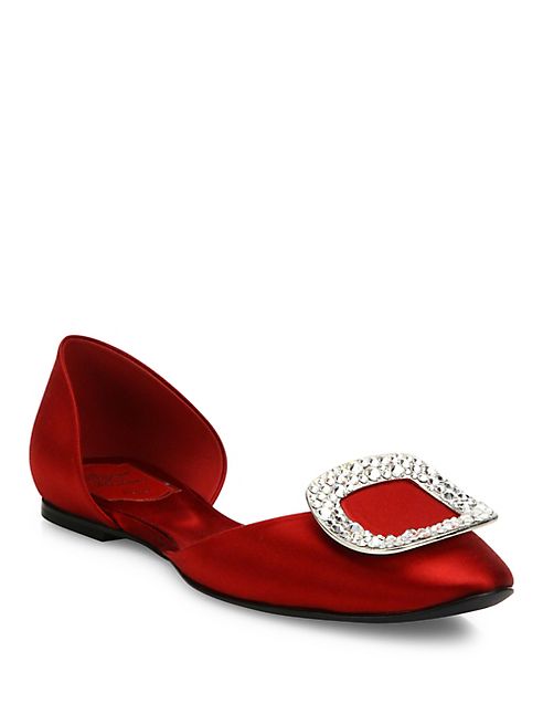 Roger Vivier - Ballerine Chips Satin d'Orsay Flats