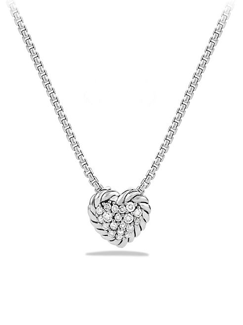 David Yurman - Châtelaine Heart Pendant with Diamonds on Chain