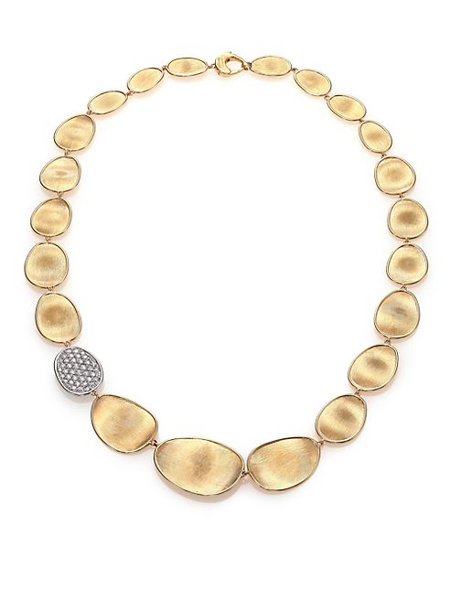 Marco Bicego - Lunaria Diamond & 18K Yellow Gold Single-Station Collar Necklace