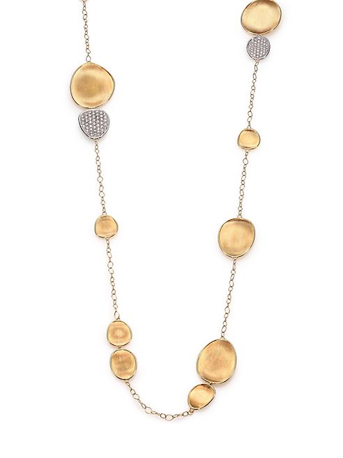 Marco Bicego - Lunaria Diamond & 18K Yellow Gold Station Necklace