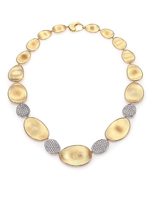 Marco Bicego - Lunaria Diamond & 18K Yellow Gold Four-Station Collar Necklace