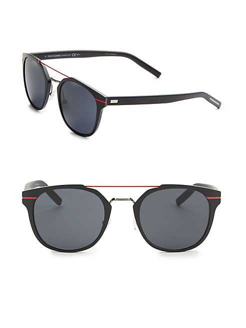 Dior Homme - 52MM Round Aluminum Sunglasses