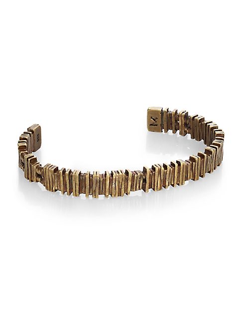 M.Cohen - Brass Barcode Cuff Bracelet