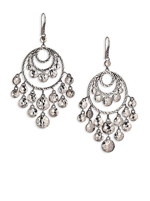 John Hardy - Palu Sterling Silver Disc Chandelier Earrings