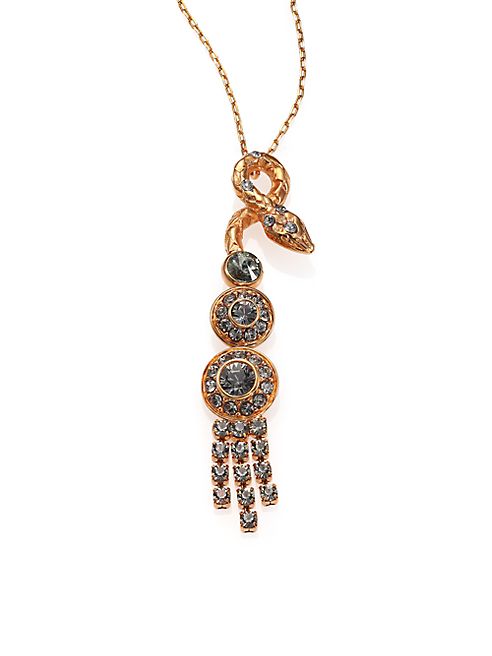 House of Lavande - Serpent Crystal Tassel Pendant Necklace