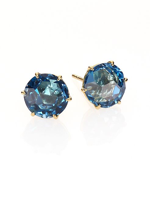 IPPOLITA - Rock Candy London Blue Topaz & 18K Yellow Gold Stud Earrings