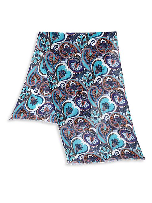 Etro - Paisley-Print Linen Scarf