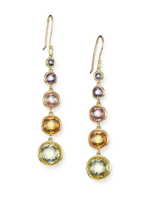 IPPOLITA - Rock Candy Semi-Precious Multi-Stone & 18K Yellow Gold Lollitini Drop Earrings