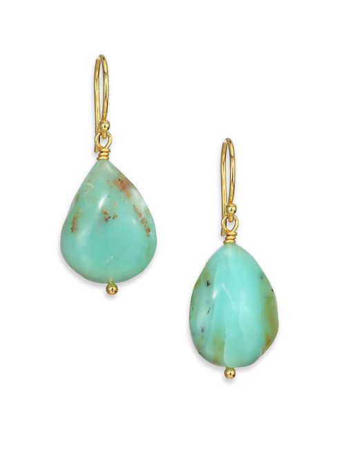 Lena Skadegard - Peruvian Opal & 18K Yellow Gold Drop Earrings