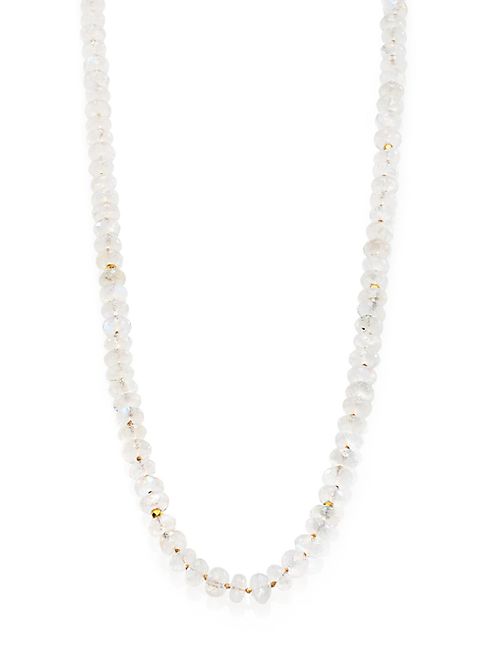 Lena Skadegard - Meli Moonstone & 18K Yellow Gold Beaded Strand Necklace