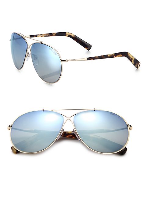 Tom Ford Eyewear - Eva 61MM Aviator Sunglasses