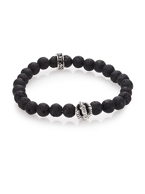 King Baby Studio - Lava Rock & Onyx Beaded Bracelet