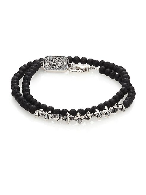 King Baby Studio - Double-Wrap Lava Rock Bracelet