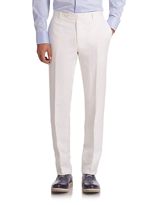 Saks Fifth Avenue Collection - Samuelsohn Classic-Fit  Solid Trousers