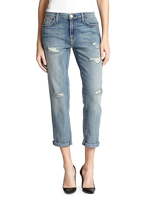 Current/Elliott - The Fling Distressed Slim-Fit Boyfriend Jeans