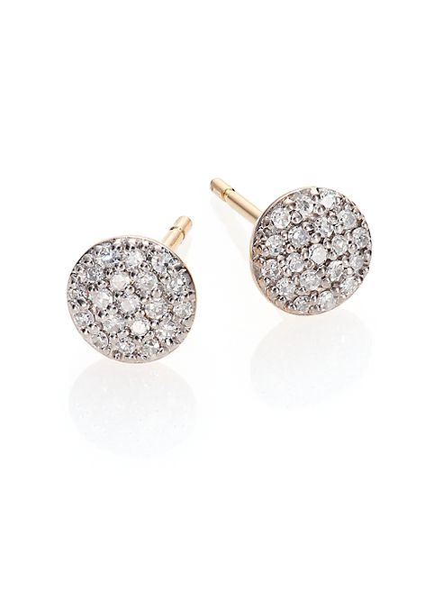 Phillips House - Affair Diamond & 14K Yellow Gold Infinity Stud Earrings