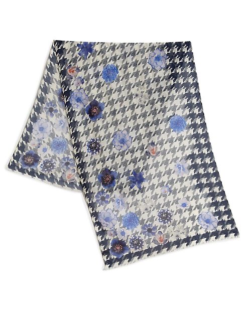 Roda - Houndstooth Printed Scarf