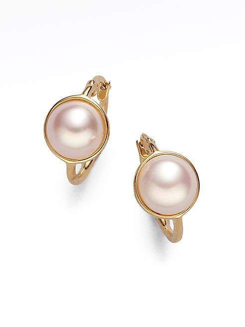 Majorica - 10MM Mabe Pearl Earrings