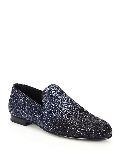 Jimmy Choo - Gradient Glitter Slippers