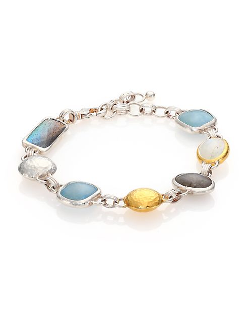 GURHAN - Lentil Semi-Precious Multi-Stone, 24K Yellow Gold & Sterling Silver Storm Bracelet