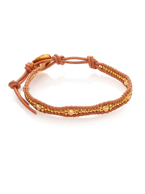 Chan Luu - Beaded Leather Wrap Bracelet