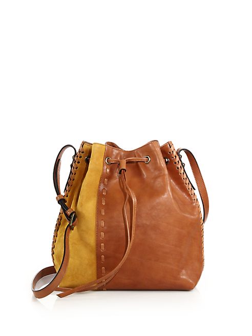 DANNIJO - Thalia Leather & Suede Bucket Bag