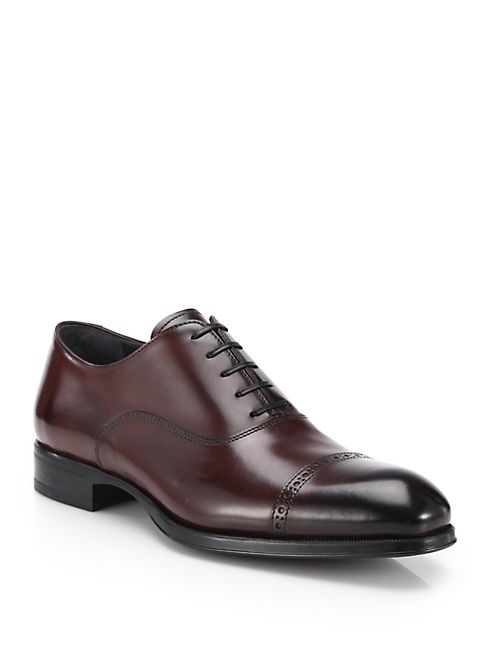 To Boot New York - Derek Burnished Leather Captoe Oxfords